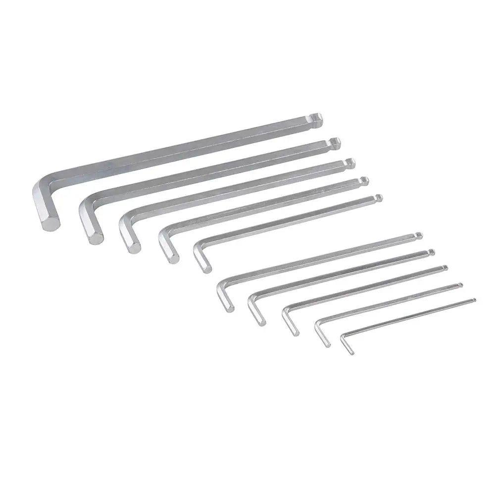 Silverline Extra Long Hex Key Set Ball End 10 Piece 3-17mm 