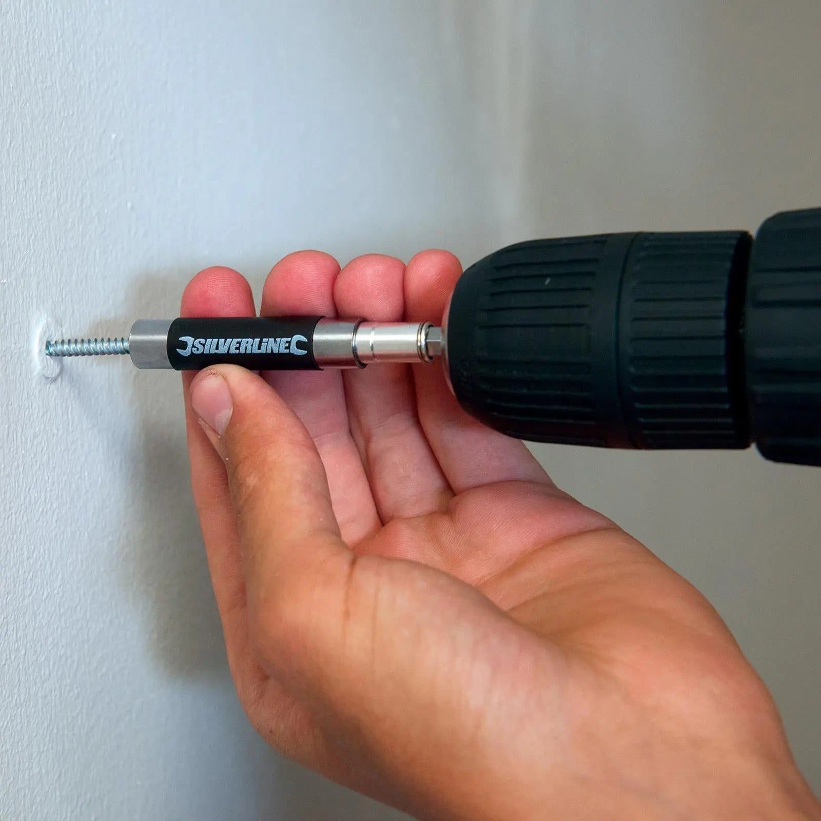 Silverline Finger Saver 1/4" Hex Drill  Retracting DIY Screw Holder 