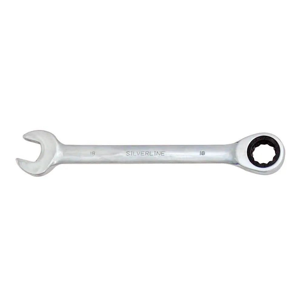 Silverline Fixed Head Ratchet Spanner Set 12pce 8 - 19mm 868746  White Rose Tools