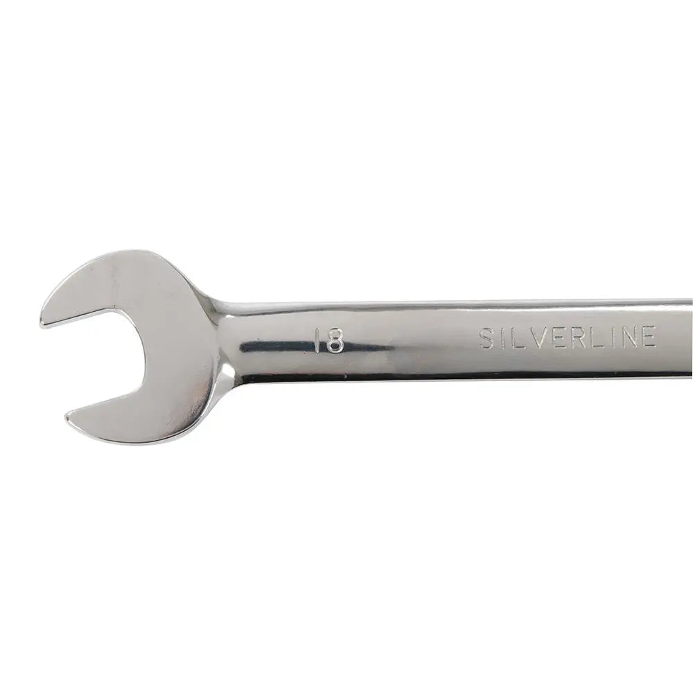 Silverline Fixed Head Ratchet Spanner Set 6pce 8 - 17mm 633788  White Rose Tools