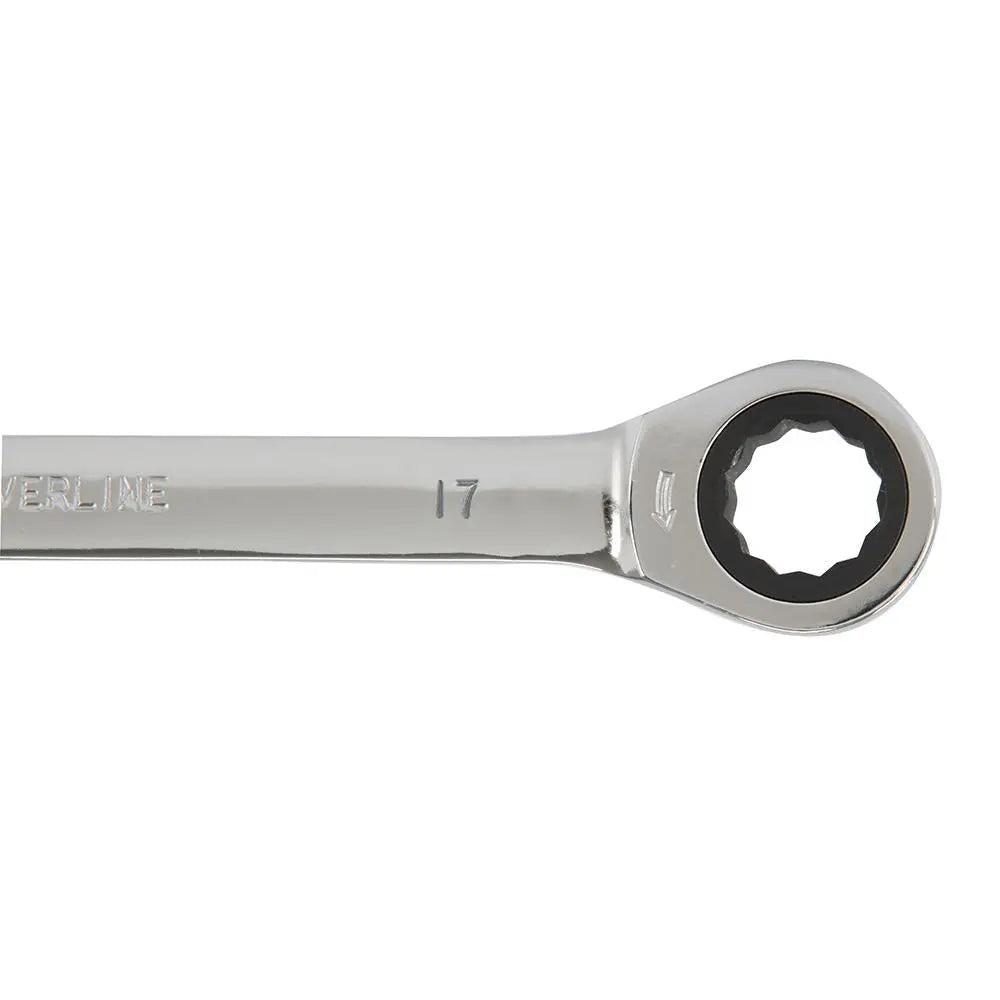 Silverline Fixed Head Ratchet Spanner Set 6pce 8 - 17mm 633788  White Rose Tools