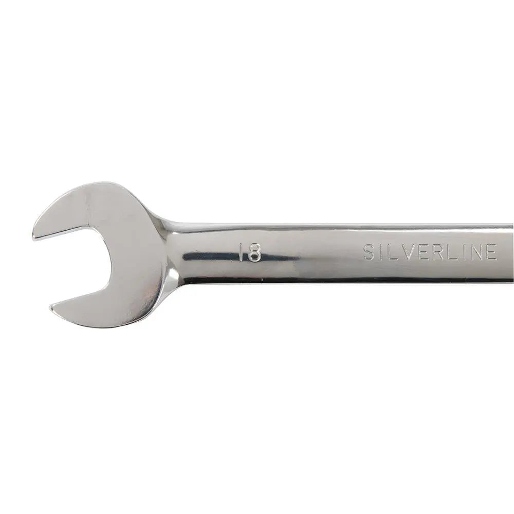 Silverline Flexible Head Ratchet Spanner Set 12pce 8 - 19mm 794336  White Rose Tools