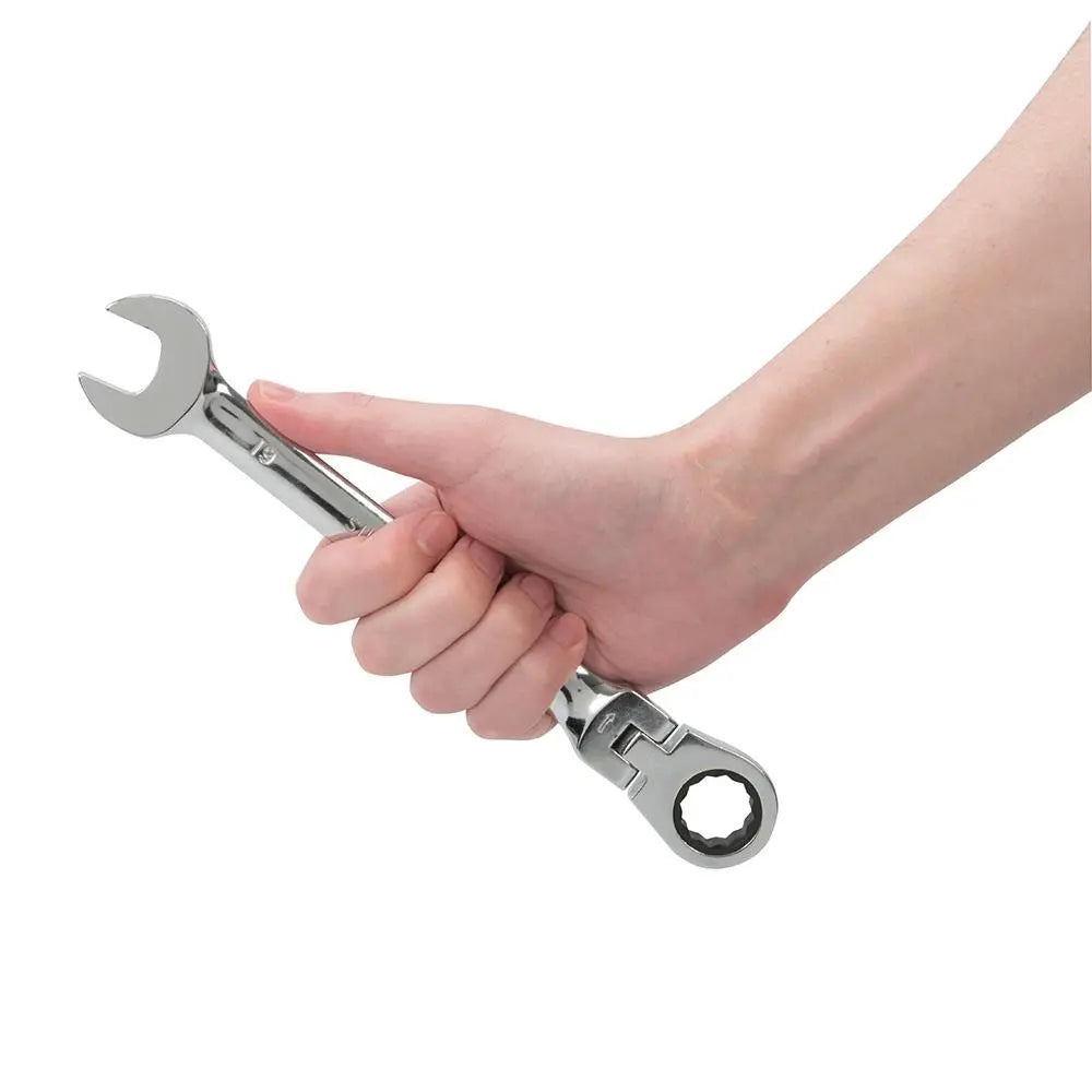 Silverline Flexible Head Ratchet Spanner Set 12pce 8 - 19mm 794336  White Rose Tools