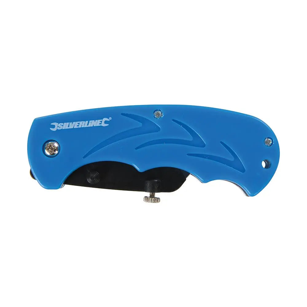 Silverline Folding Utility Knife 160mm 373728  White Rose Tools