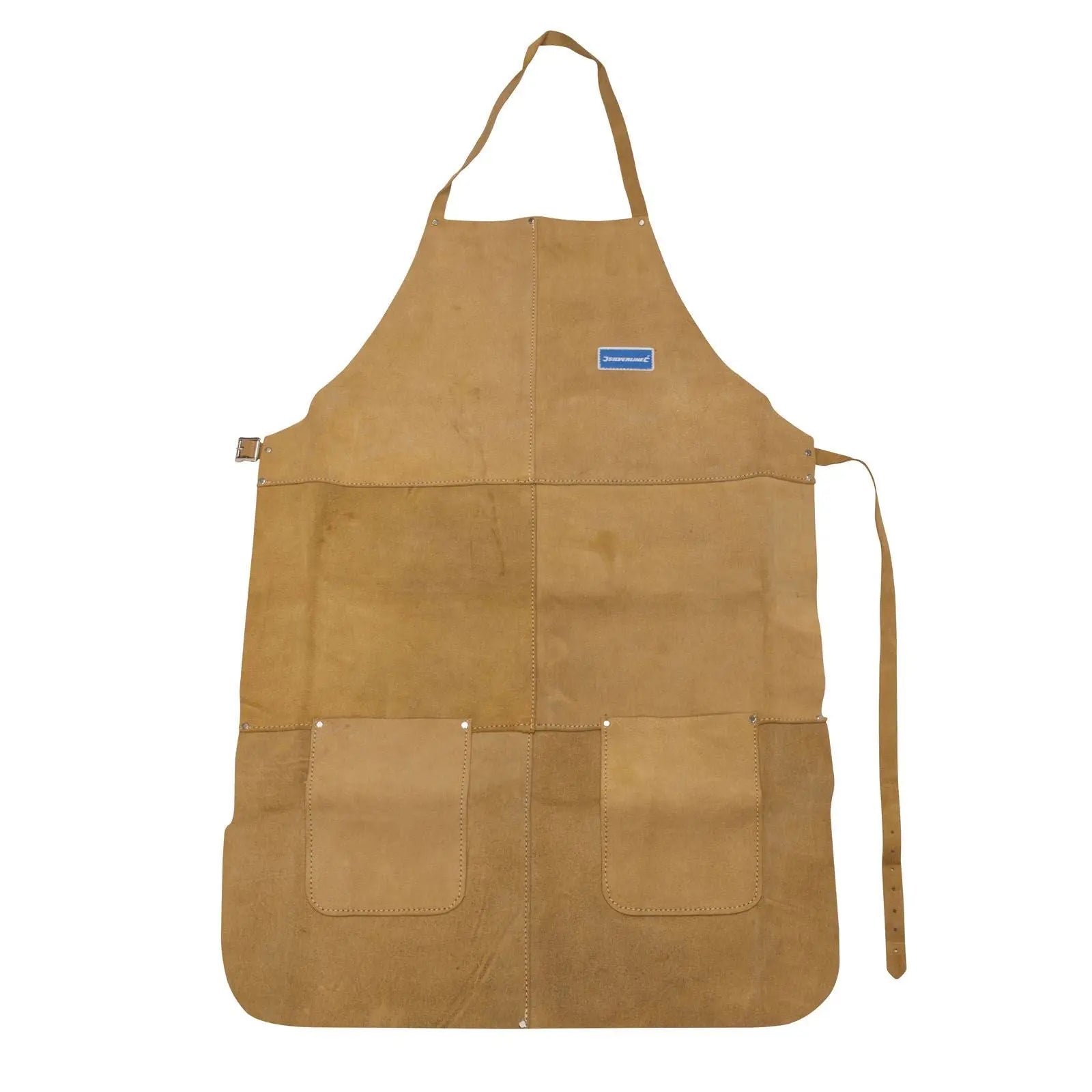 Silverline Full Length Welders Apron Chrome Leather Safety Heavy Reinforced 