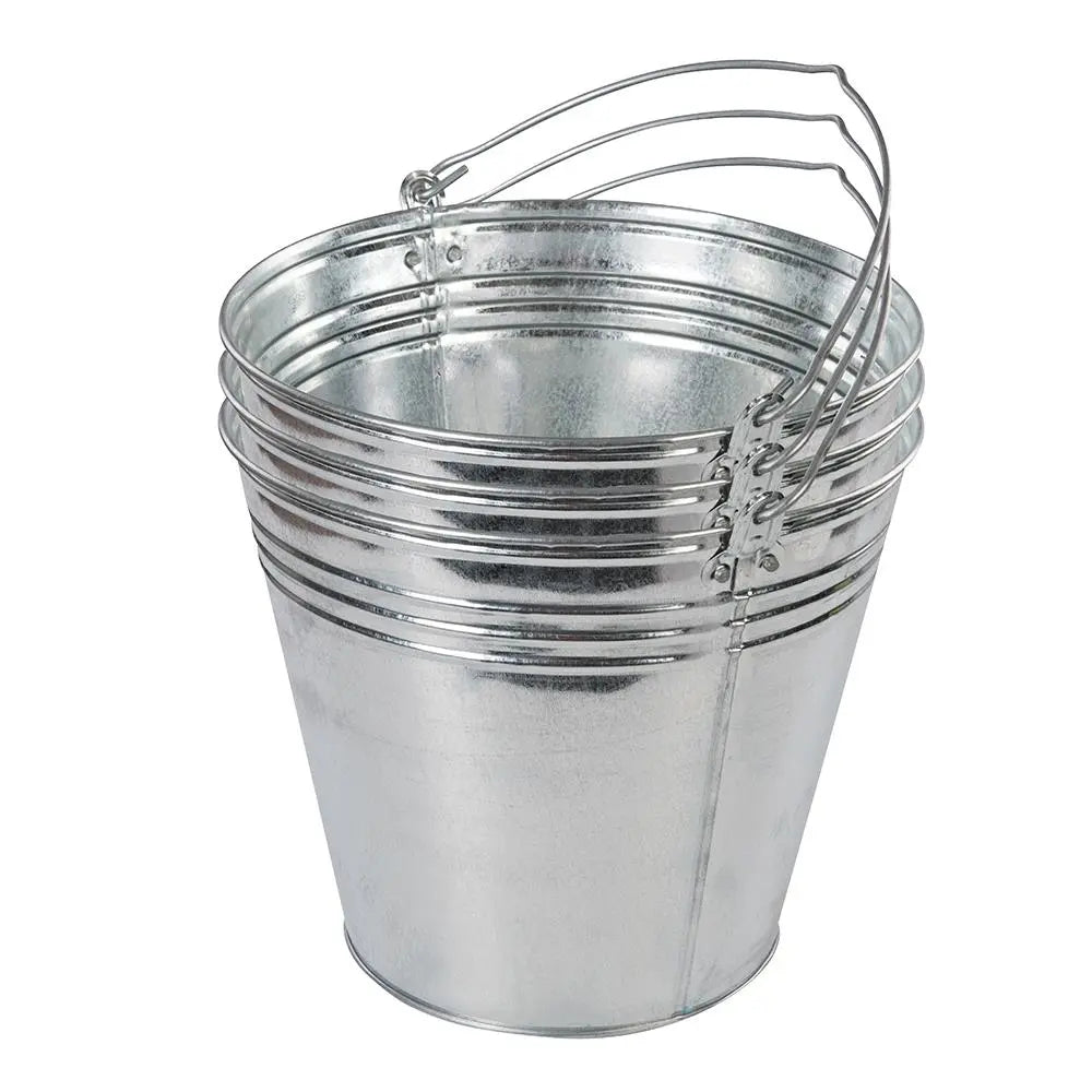 Silverline Galvanised Bucket 3pk 14Ltr 907044  White Rose Tools