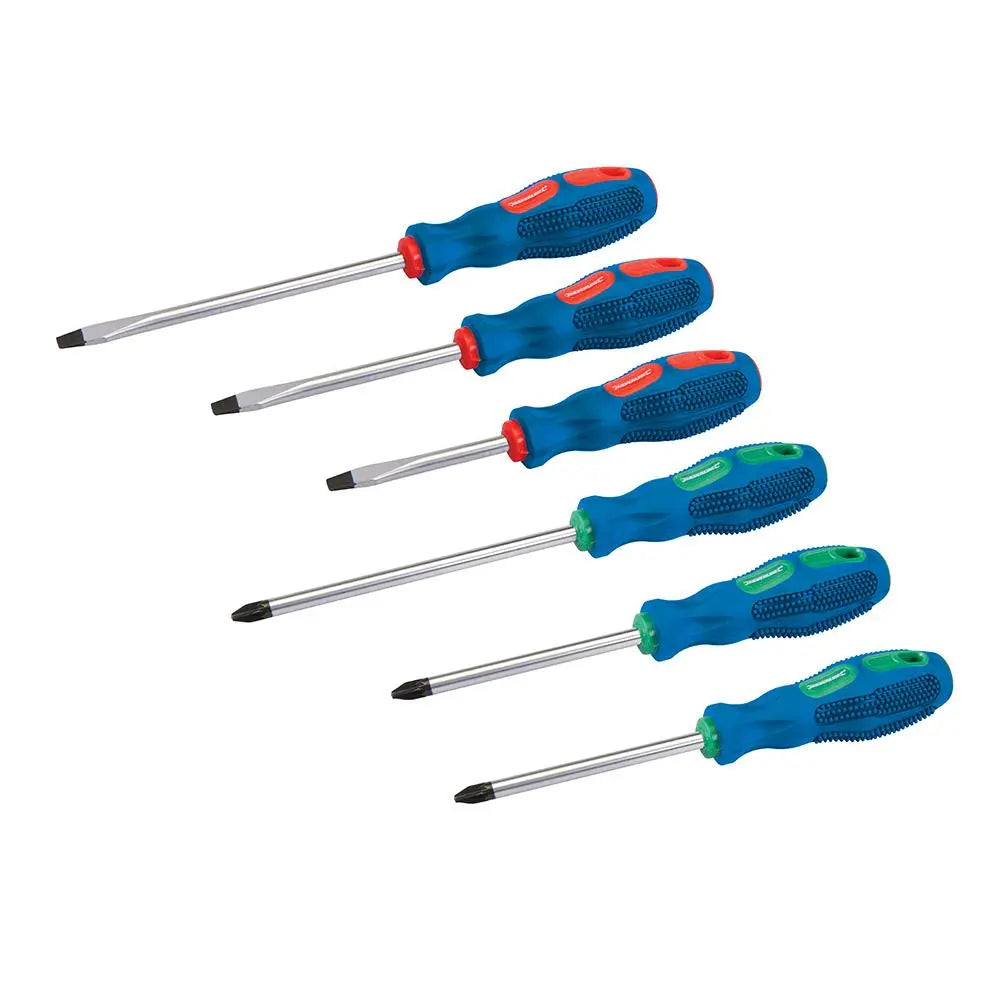 Silverline General Purpose Screwdriver Set 6pce 244458  White Rose Tools