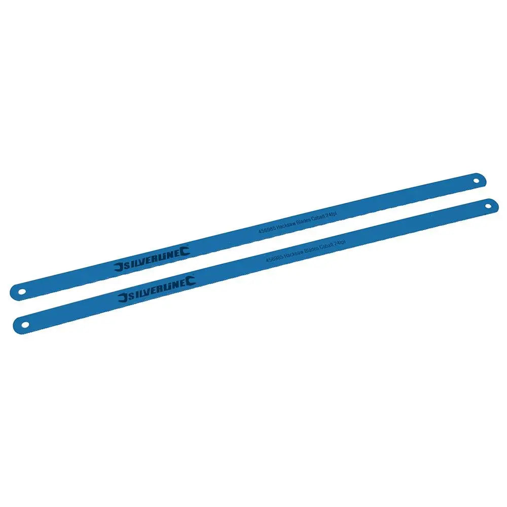 Silverline Hacksaw Blades Cobalt 2pk 24tpi 456985  White Rose Tools