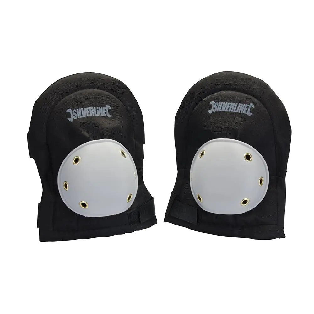 Silverline Hard Cap Knee Pads Adjustable 633596  White Rose Tools