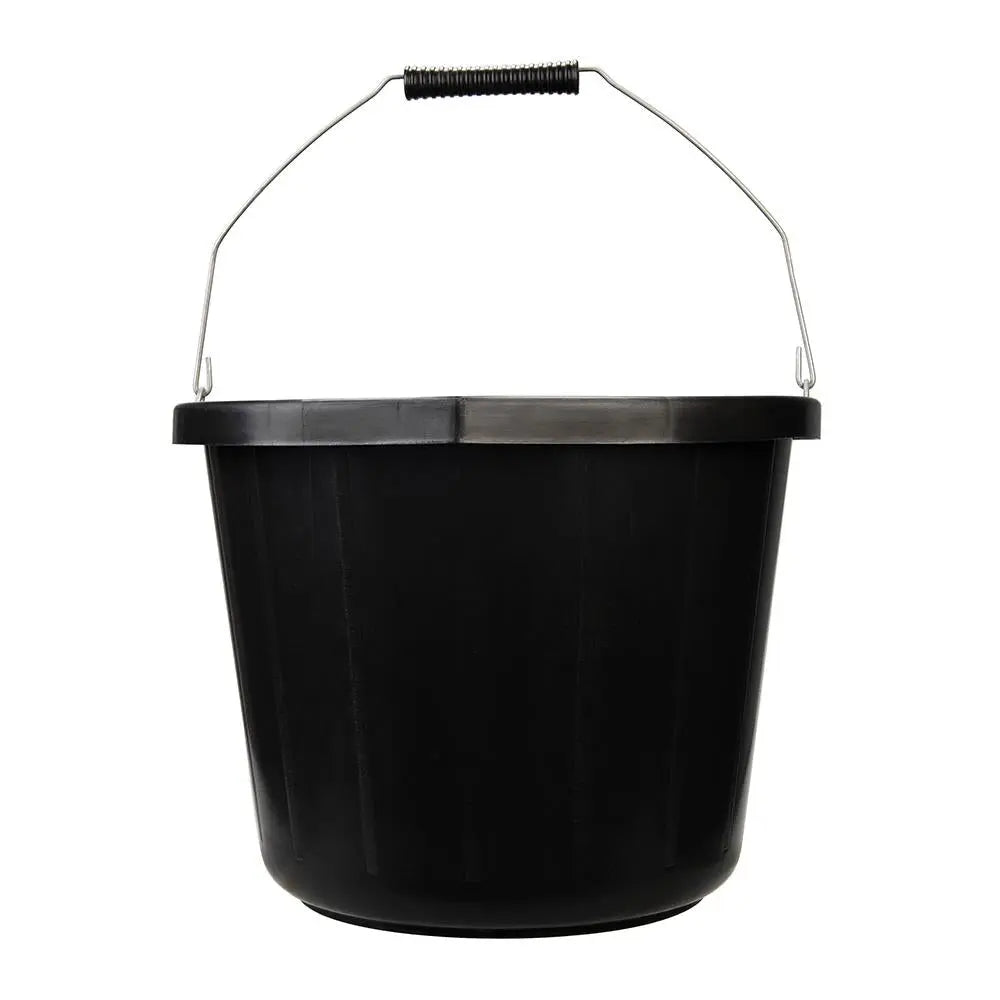 Silverline Heavy Duty Builders Bucket Black 15Ltr 999406  White Rose Tools