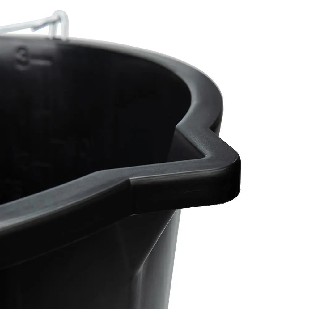 Silverline Heavy Duty Builders Bucket Black 15Ltr 999406  White Rose Tools