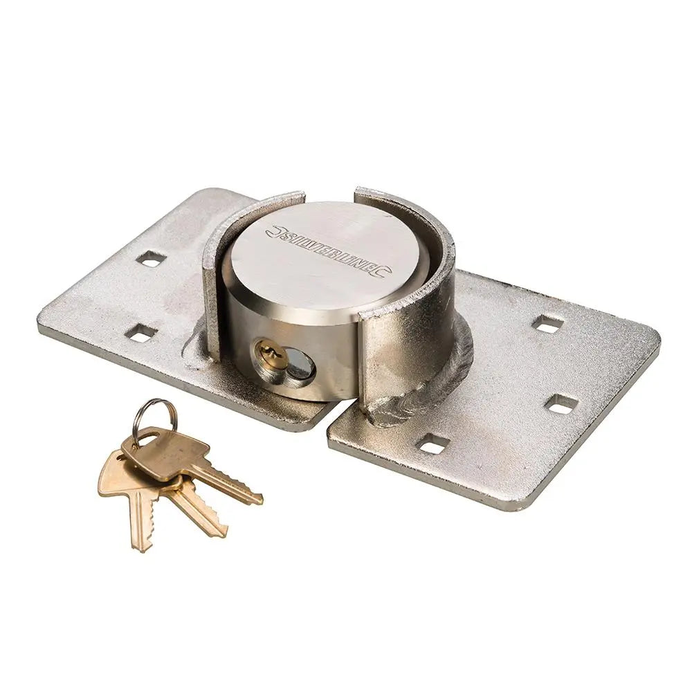 Silverline Heavy Duty Van Lock & Hasp 73mm 633786  White Rose Tools