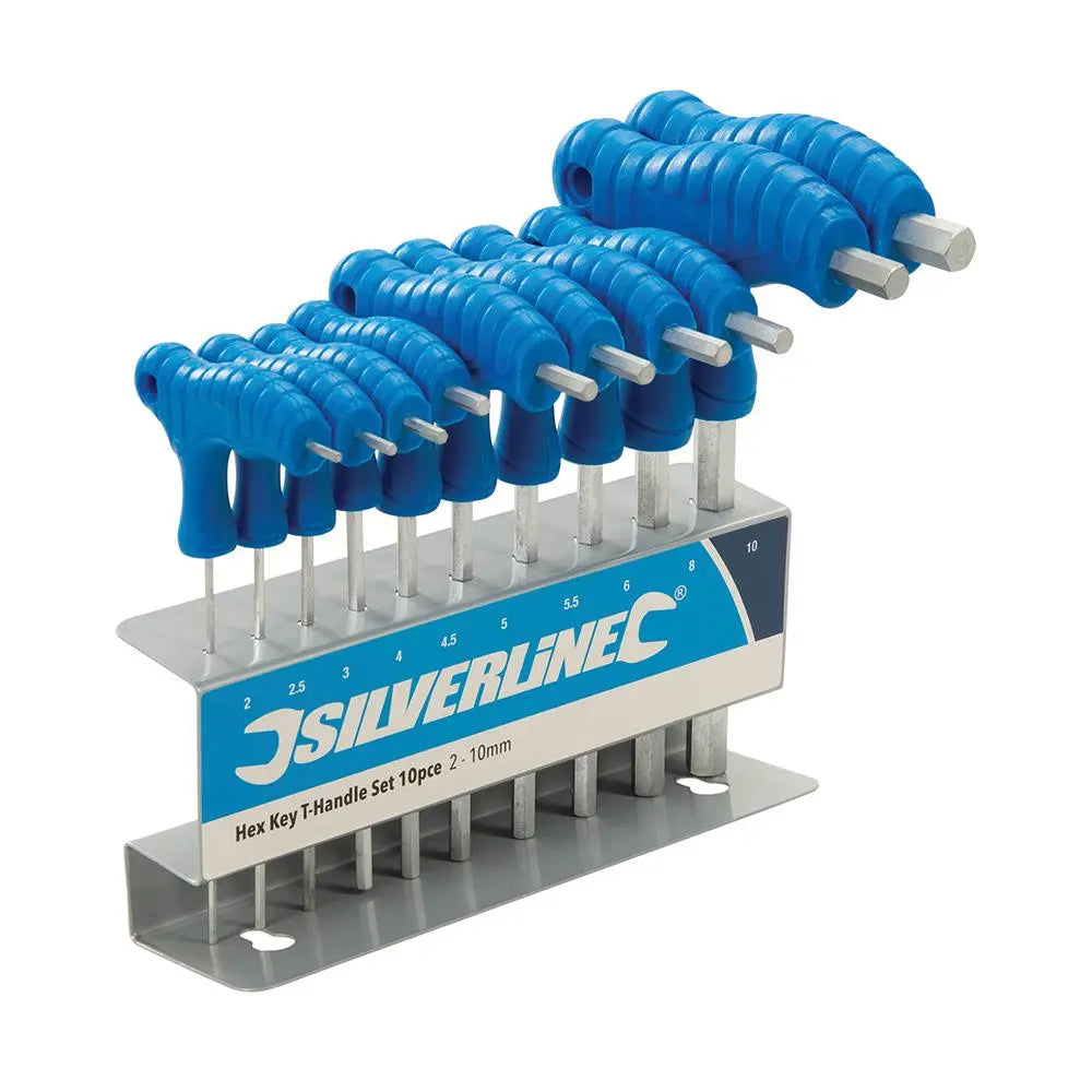 Silverline Hex Key T-Handle Set 10 Piece 2-10mm 