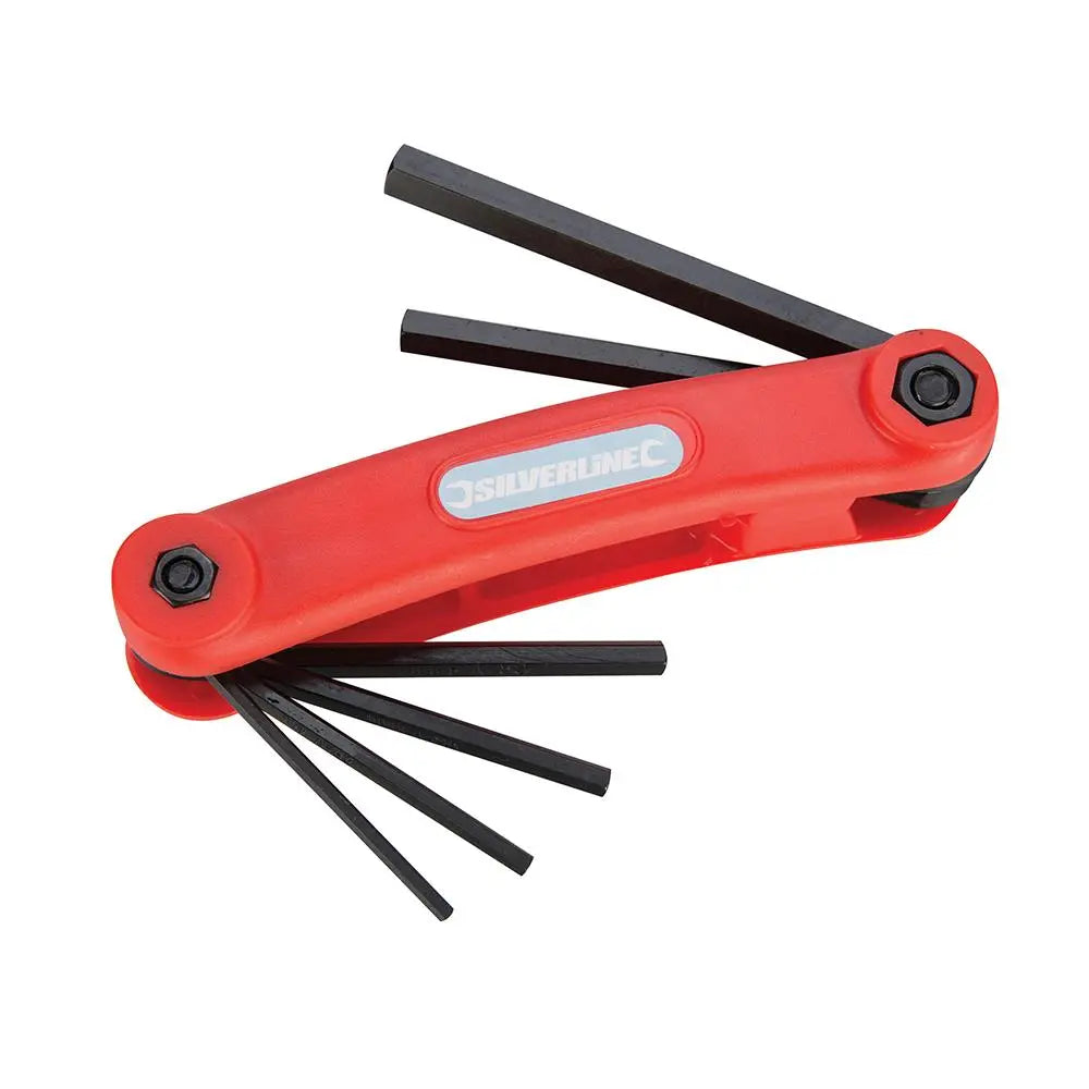 Silverline Hex Key Tool Set Metric Allen Hexagon Wrench 7pc 2.5-10mm 