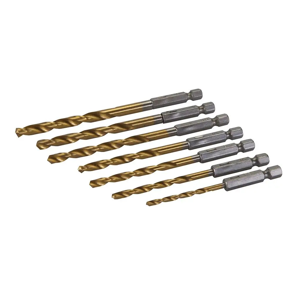 Silverline Hex Shank Drill Bit Set 7pce 3 - 6.5mm 819714  White Rose Tools