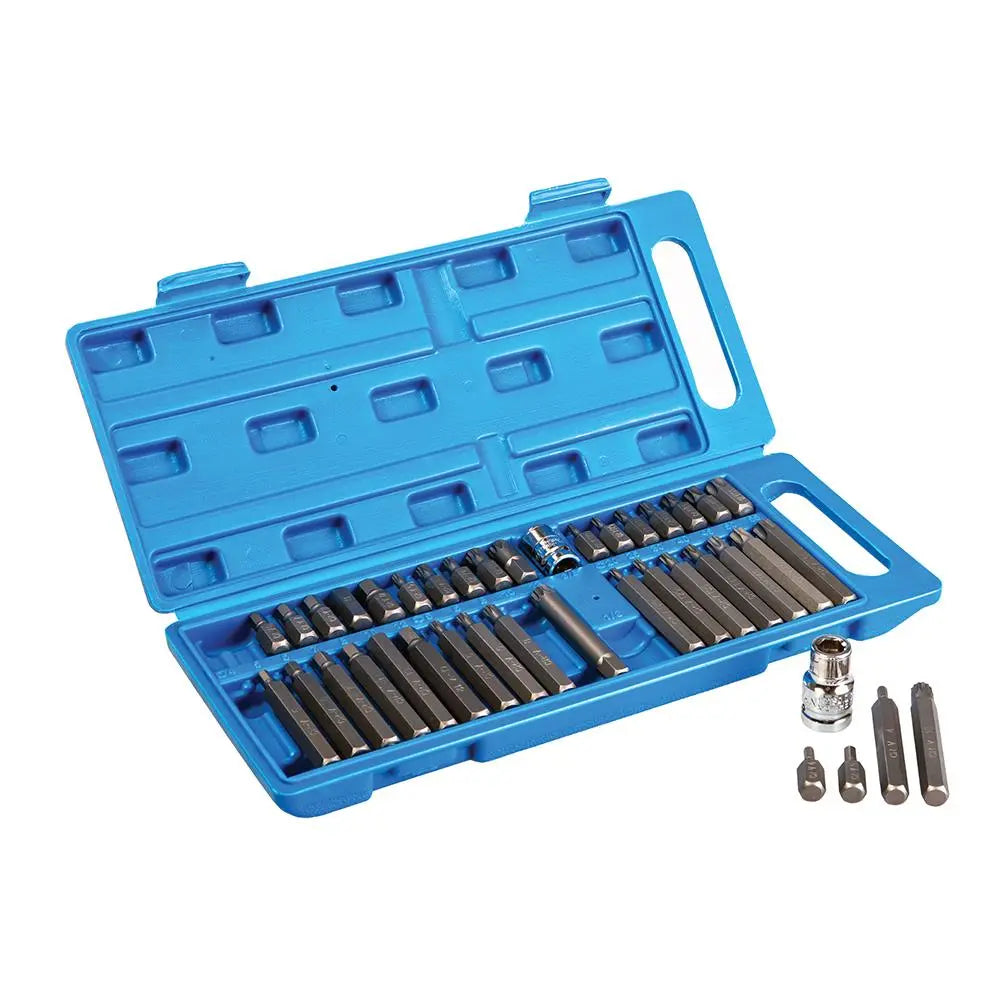 Silverline Hex, T20 - T55 & Spline Bit Set 40pce 881641  White Rose Tools