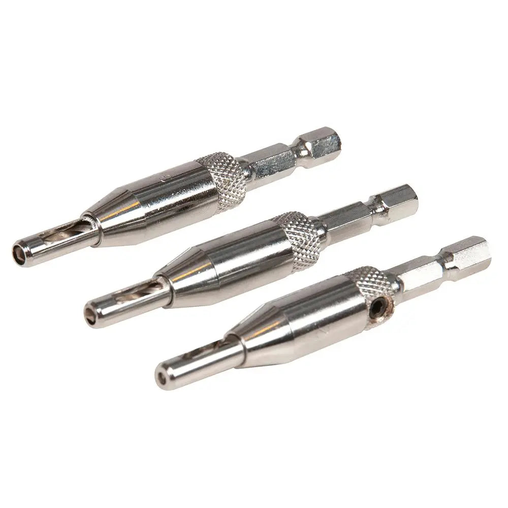 Silverline Hinge Drill Bit Set 3pce 2, 2.8 & 3.6mm 380647  White Rose Tools