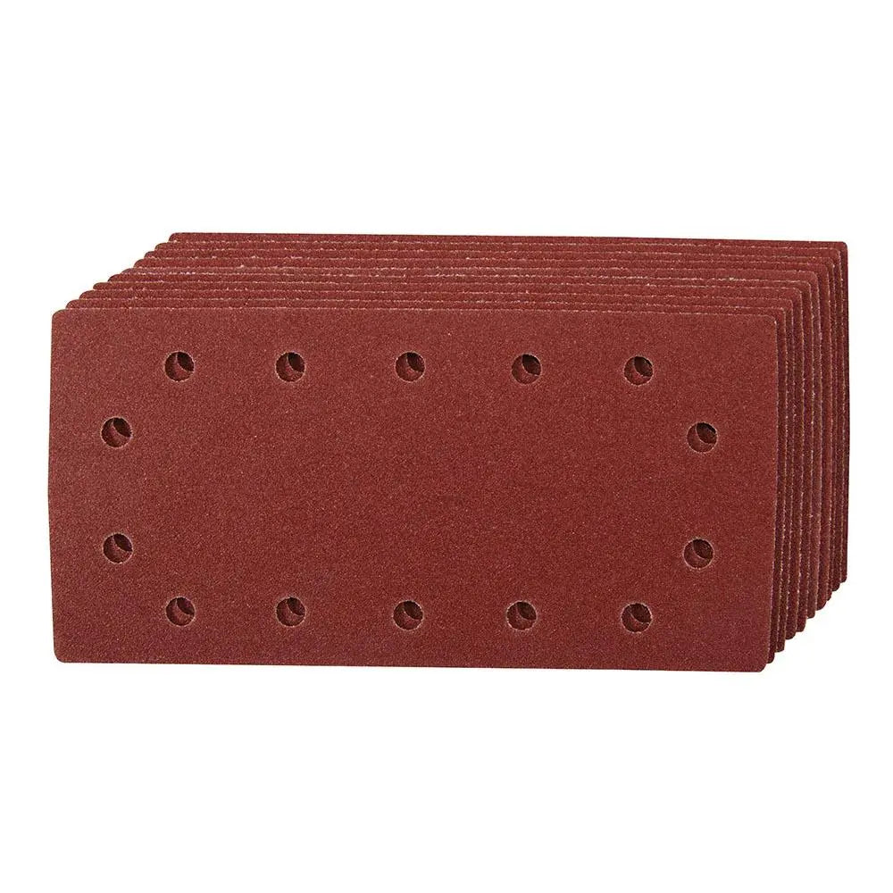 Silverline Hook & Loop 1/2 Sheets Punched 10pk 60 Grit 986461  White Rose Tools