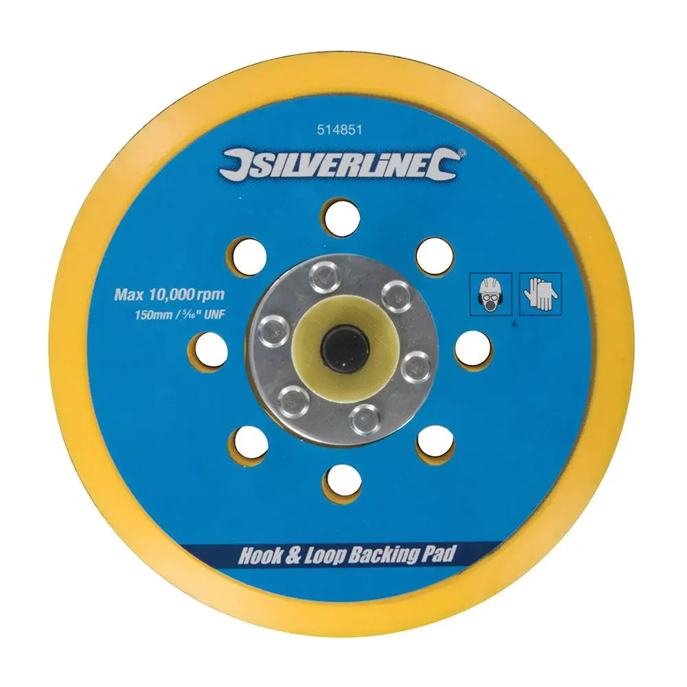Silverline Hook & Loop Backing Pad 5/16" UNF 125 Or 150mm 