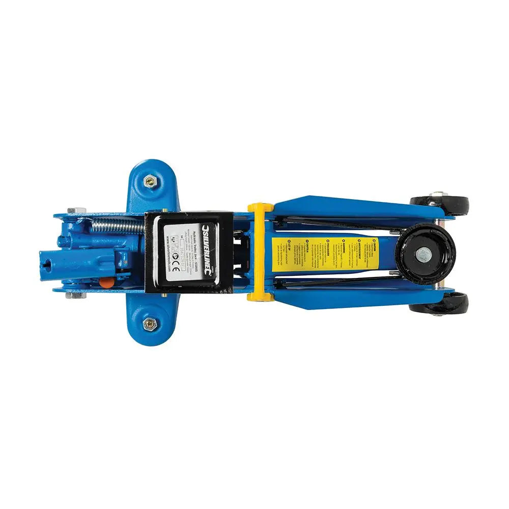 Silverline Hydraulic Trolley Jack 2 Tonne 633935  White Rose Tools