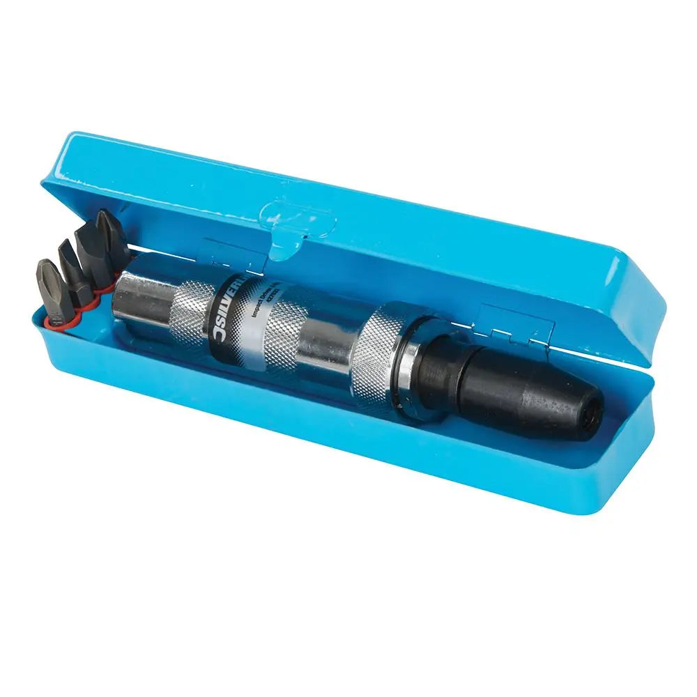 Silverline Impact Driver & Bits Driver Screwdriver Reversible Hammer 