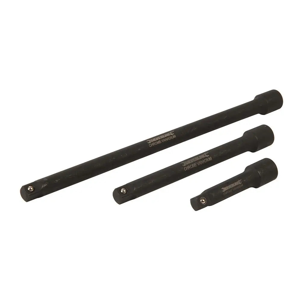 Silverline Impact Extension Bar Set 3/8" 3pce 75 150 250 mm 