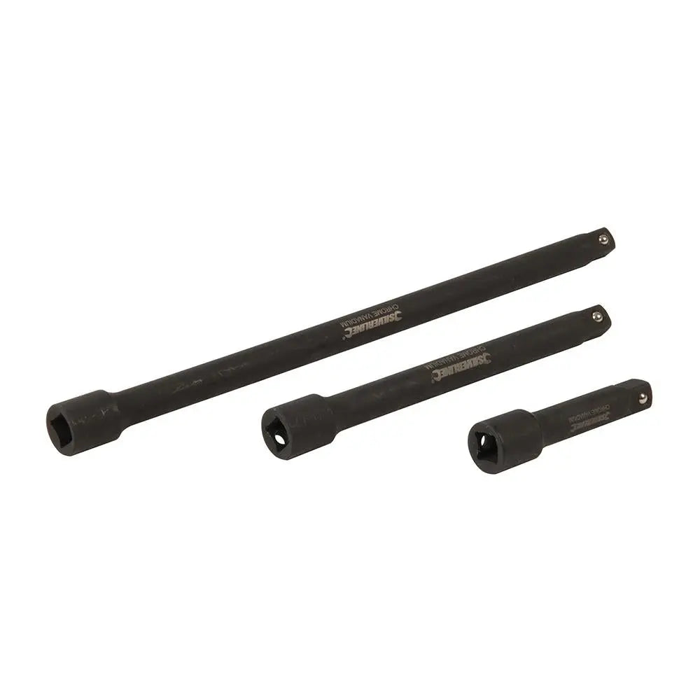Silverline Impact Extension Bar Set 3/8" 3pce 75 150 250 mm 