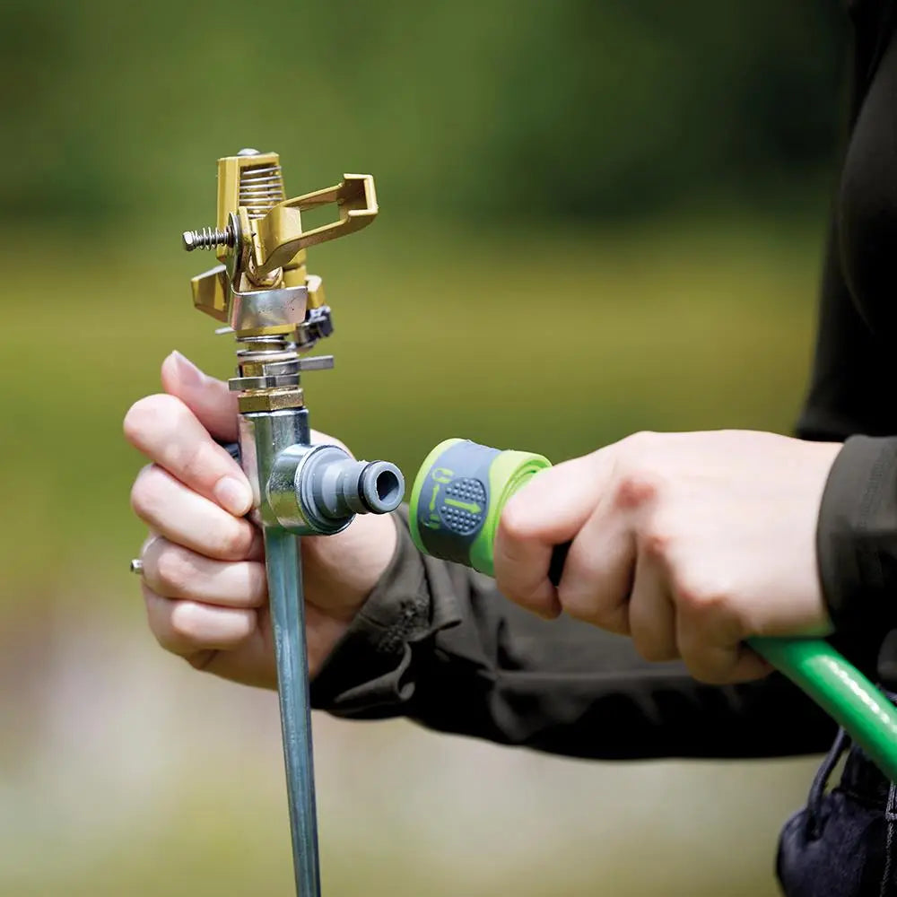 Silverline Impulse Garden Sprinkler Lawn Water Spray Hose Spiked Adjustable 