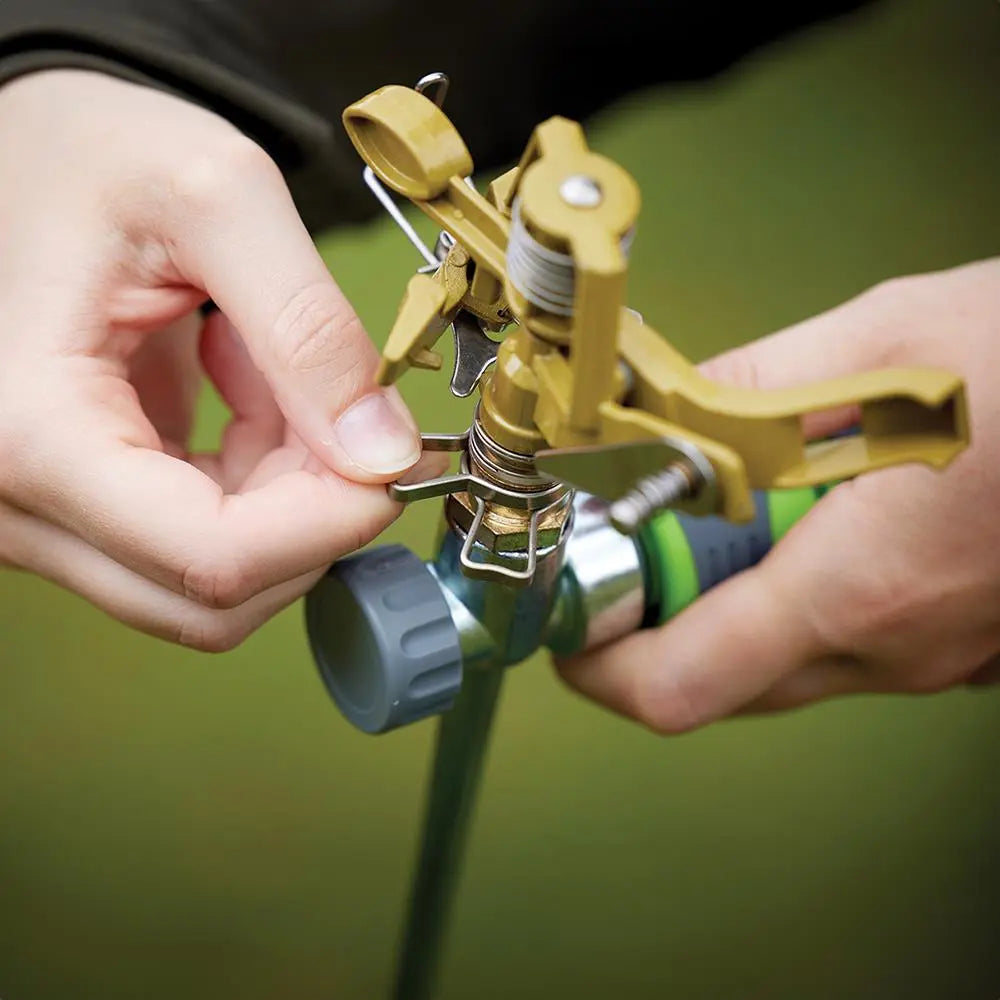 Silverline Impulse Garden Sprinkler Lawn Water Spray Hose Spiked Adjustable 