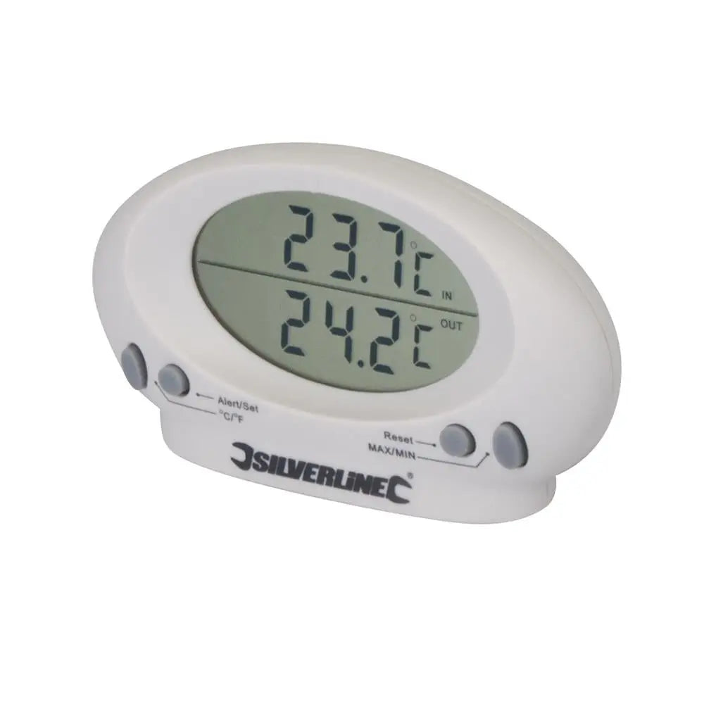 Silverline Indoor/Outdoor Digital Thermometer Temperature Kitchen Probe Sensor 