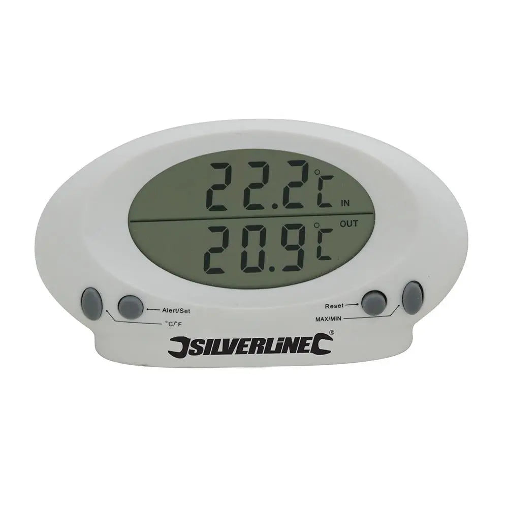Silverline Indoor/Outdoor Digital Thermometer Temperature Kitchen Probe Sensor 
