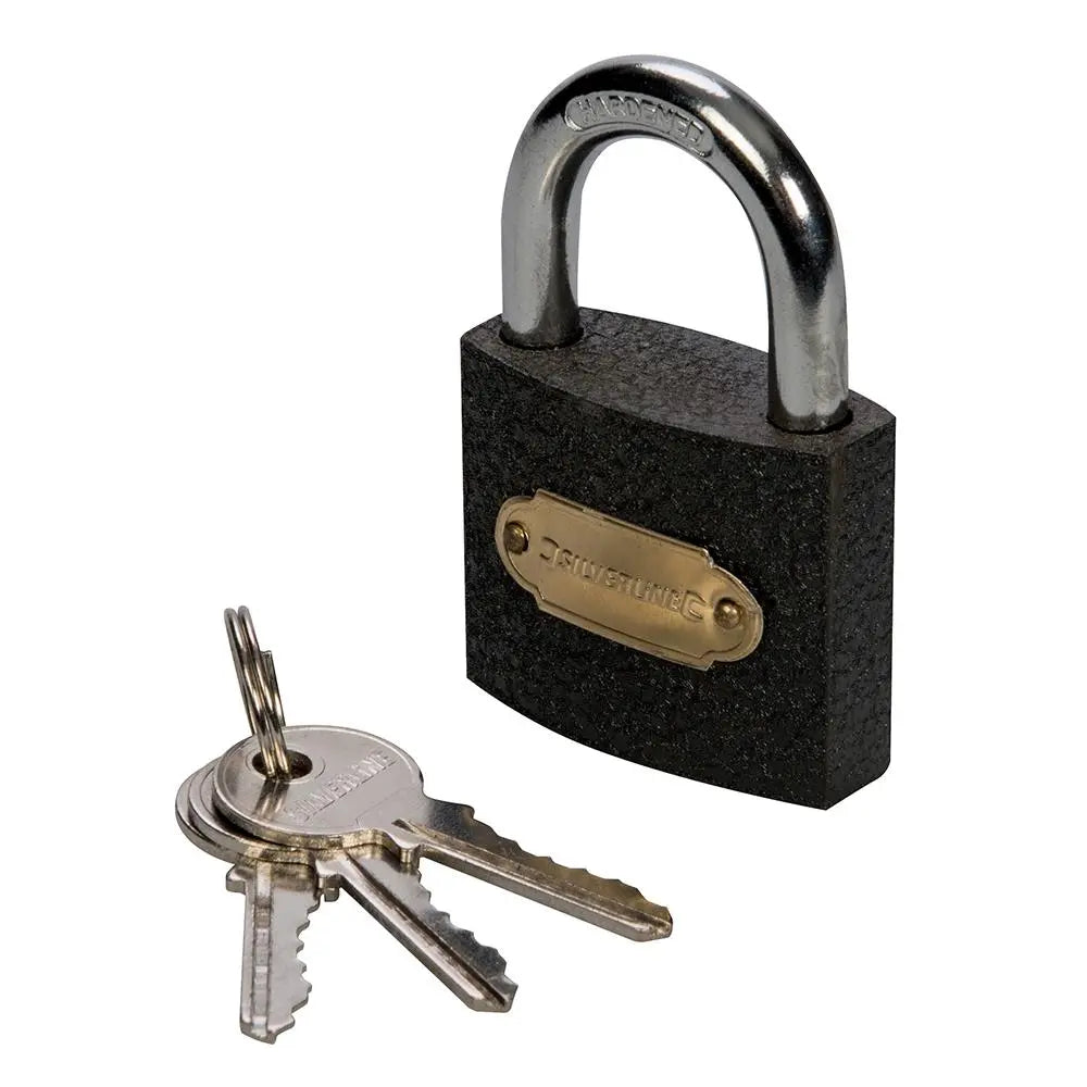 Silverline Iron Padlock 50mm MSS04I  White Rose Tools