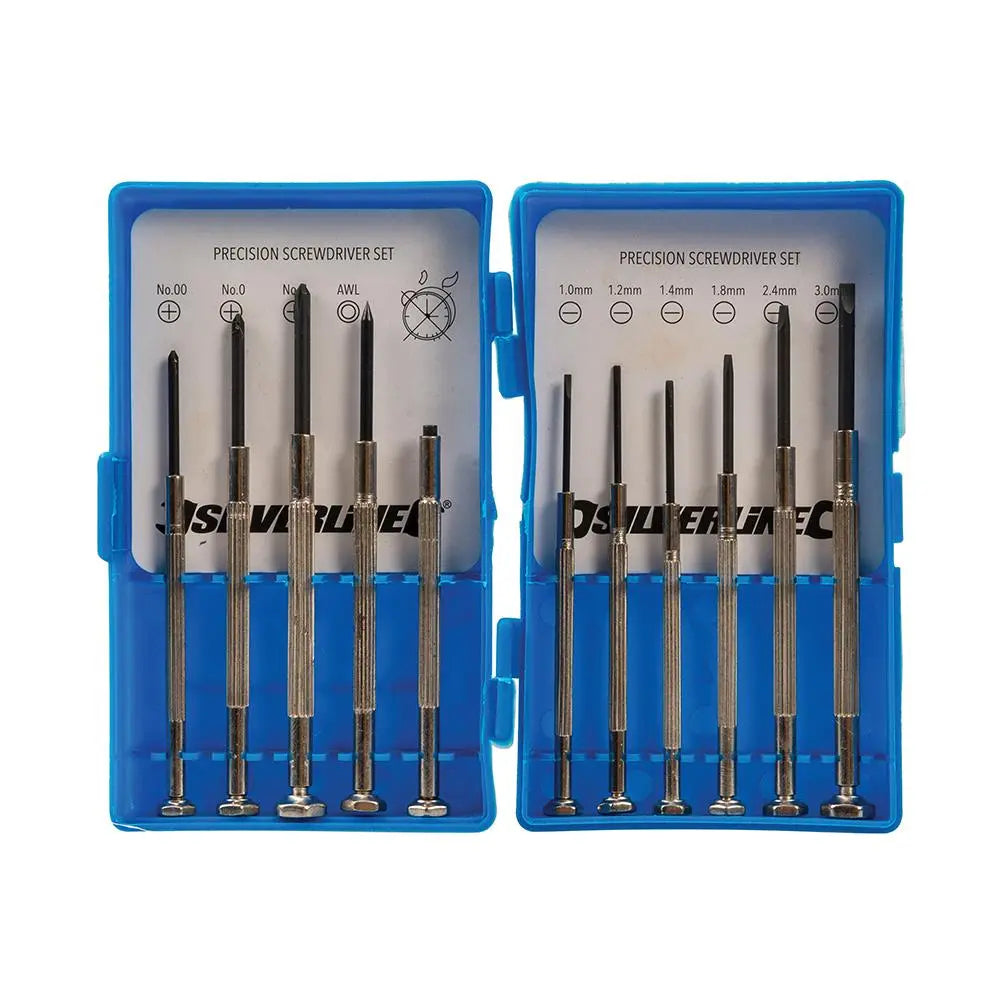 Silverline Jewellers Screwdriver Set 11pce 633602  White Rose Tools