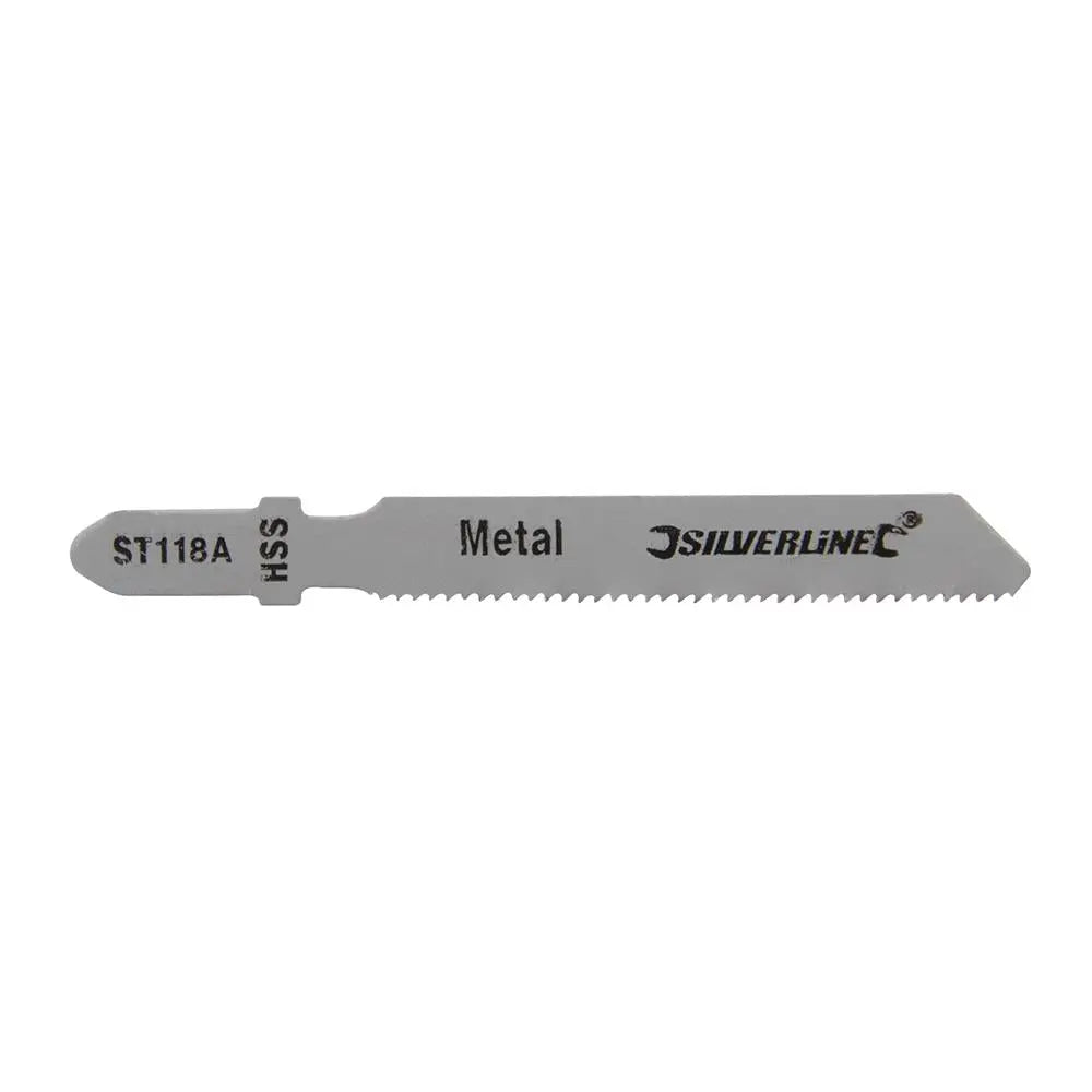 Silverline Jigsaw Blades for Metal 5pk ST118A 234444  White Rose Tools