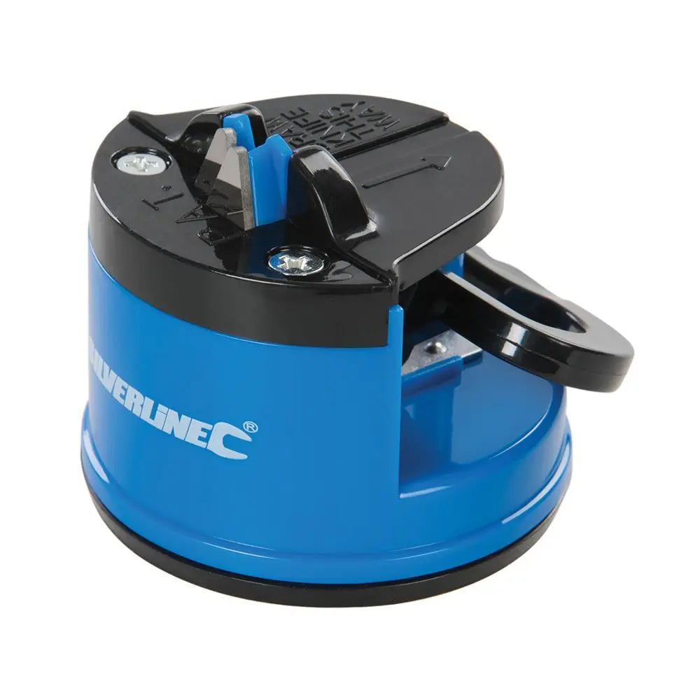 Silverline Knife Sharpener with Suction Base 60 x 65 60mm 270466  White Rose Tools