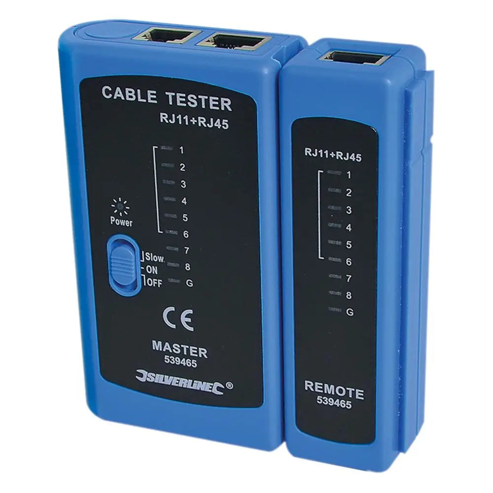 Silverline LAN Tester RJ11, RJ12 & RJ45 539465  White Rose Tools