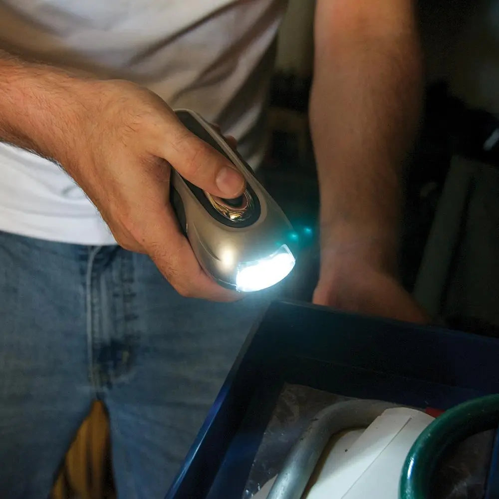 Silverline LED Wind-Up Torch 3 LED  White Rose Tools
