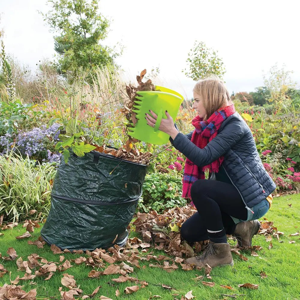 Silverline Leaf Collector 330x250mm Garden Waste Pronged Scoops Leaves 