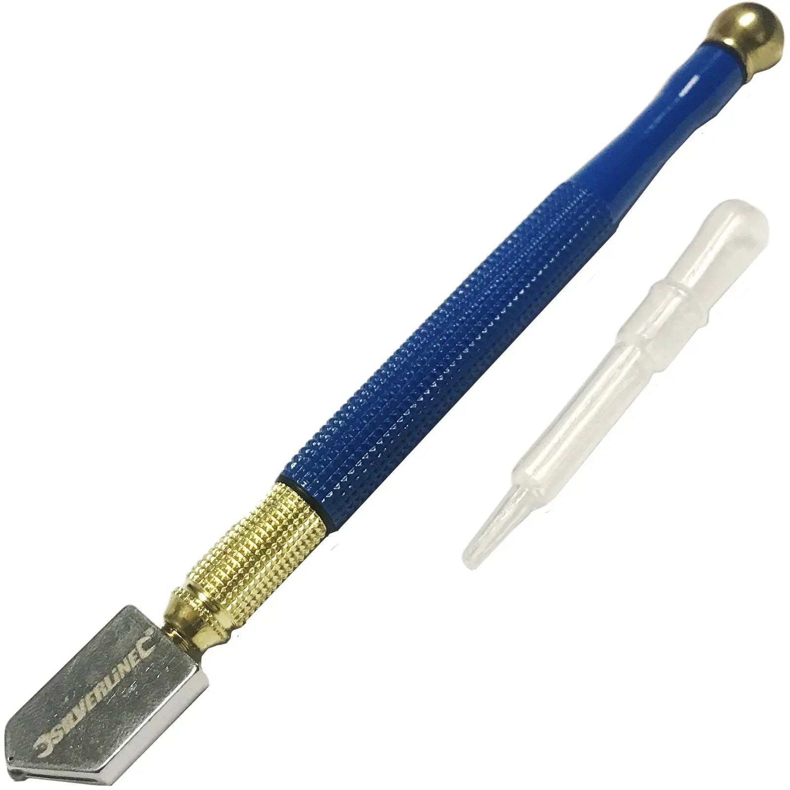 Silverline Lubricated Glass Cutter Oil Reservoir Tungsten Carbide Mirror 