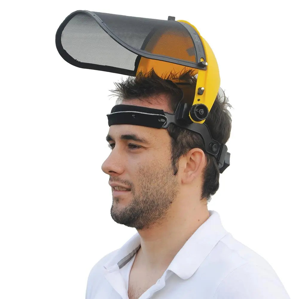 Silverline Mesh Safety Visor Face Eye Protection Shield Helmet Garden Strimming 