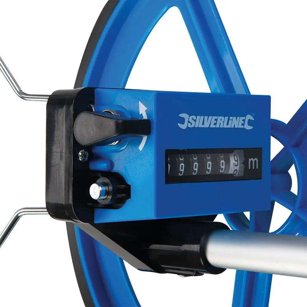 Silverline Metric Measuring Wheel 0 - 99,999.9m 633468  White Rose Tools