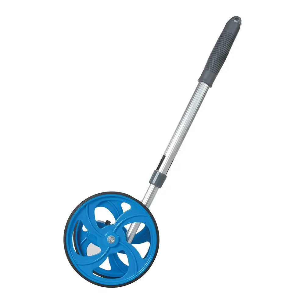 Silverline Mini Measuring Wheel 9999m Telescopic Handle Analogue 