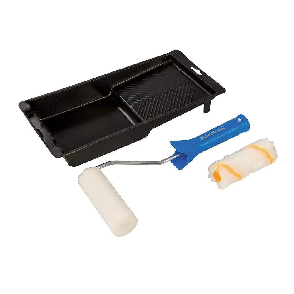 Silverline Mini Roller & Tray Set 100mm 947598  White Rose Tools