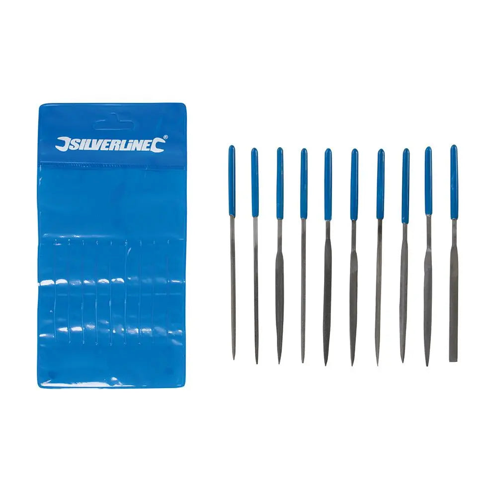 Silverline Needle File Set 10pce MS100  White Rose Tools