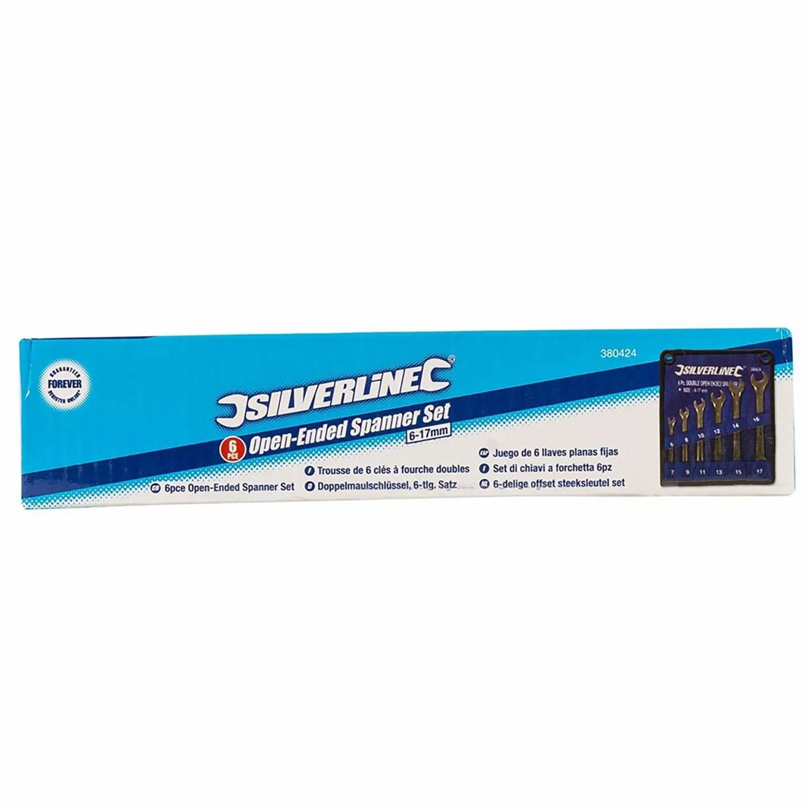 Silverline Open-Ended Spanner Set 6 Piece  White Rose Tools