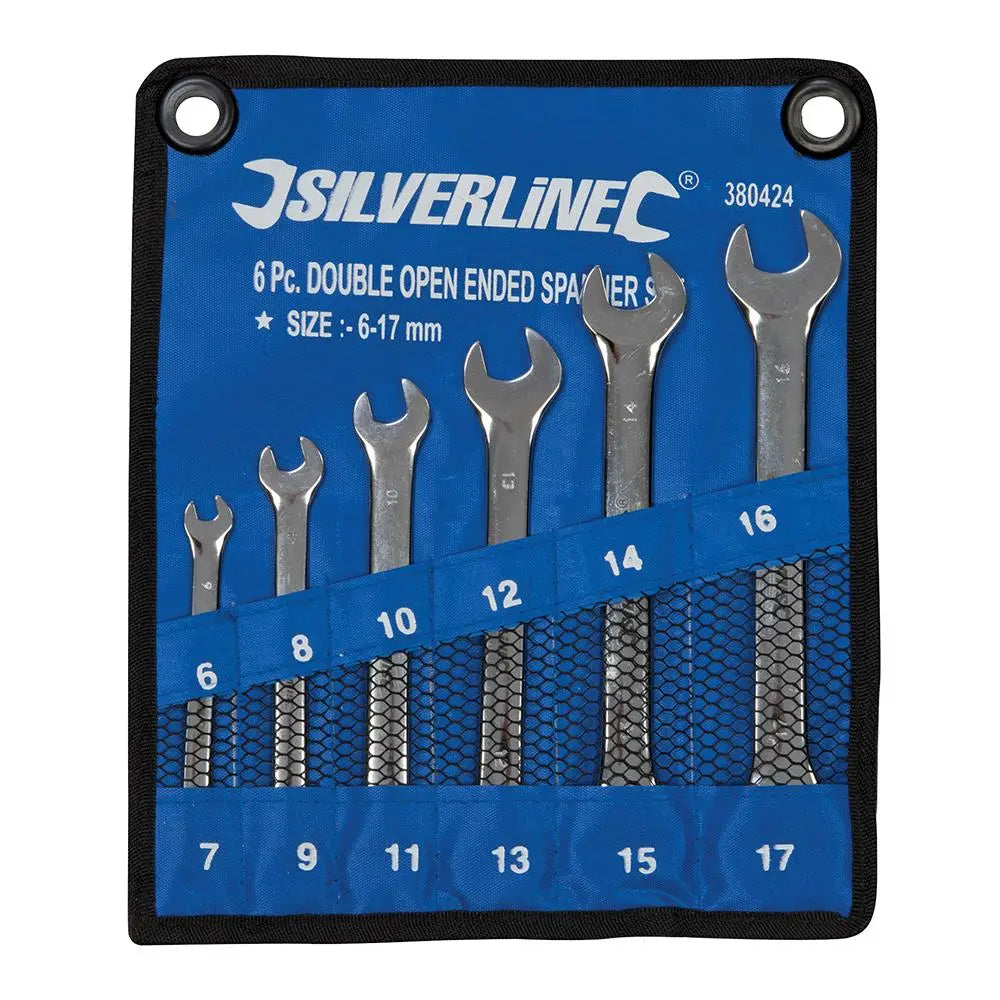 Silverline Open-Ended Spanner Set 6 Piece  White Rose Tools