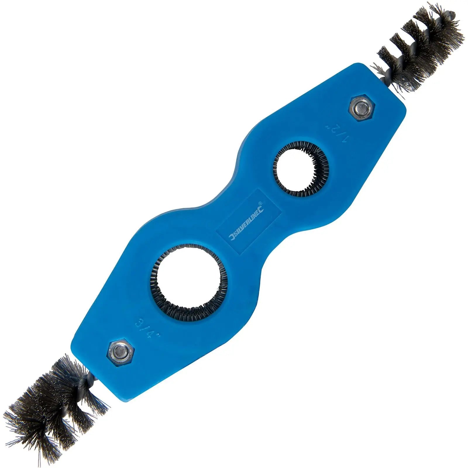 Silverline Pipe Cleaner & Deburrer 15 & 22mm Copper Carbon Steel Brushes 