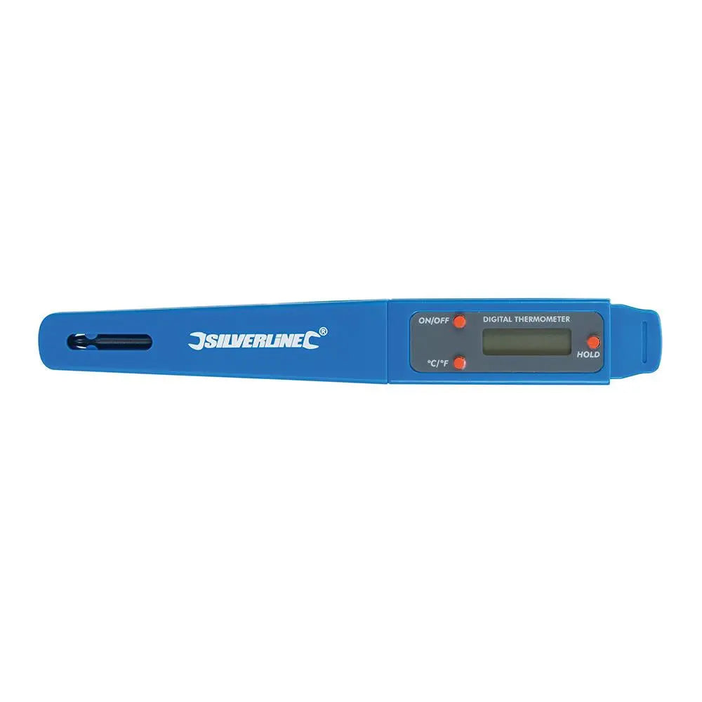 Silverline Pocket Digital Probe Thermometer Slimline Food Meat BBQ Cooking 