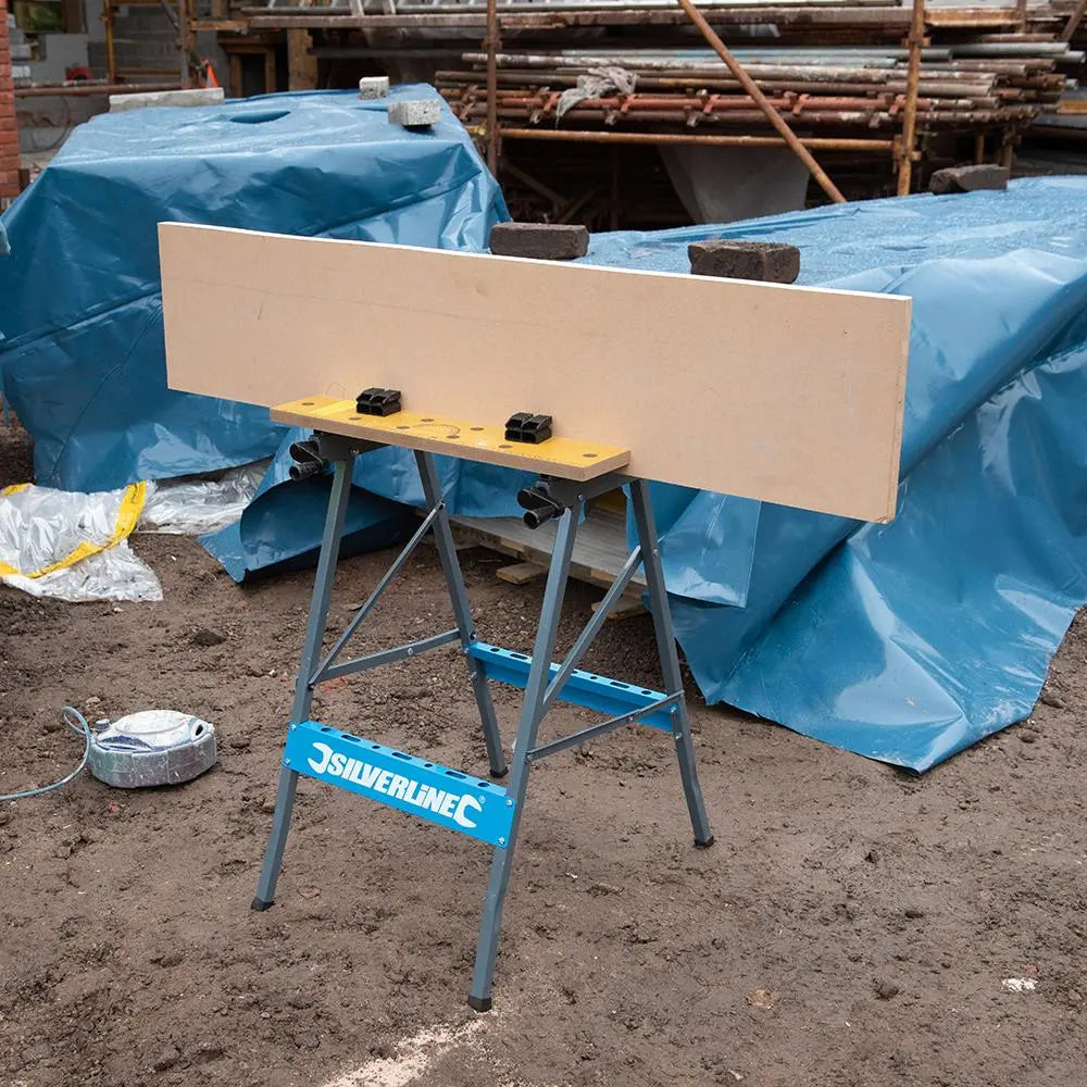 Silverline Portable Workbench 100kg TB01  White Rose Tools
