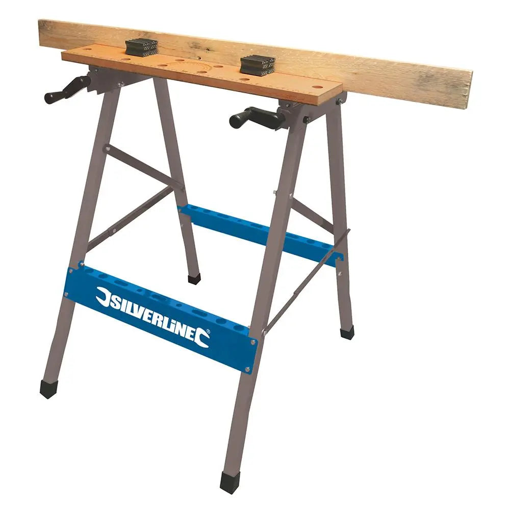 Silverline Portable Workbench 100kg TB01  White Rose Tools
